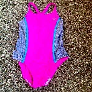 Speedo Pink and gray Girls Swimsuit